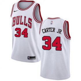 Wholesale Cheap Nike Chicago Bulls #34 Wendell Carter Jr. White NBA Swingman Association Edition Jersey