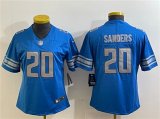 Cheap Women's Detroit Lions #20 Barry Sanders Blue Vapor Limited Stitched Football Jersey(Run Smaller)