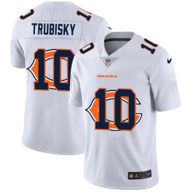 Wholesale Cheap Chicago Bears #10 Mitchell Trubisky White Men\'s Nike Team Logo Dual Overlap Limited NFL Jersey