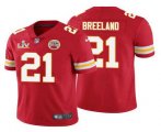 Wholesale Cheap Men's Kansas City Chiefs #21 Bashaud Breeland Red 2021 Super Bowl LV Limited Stitched NFL Jersey