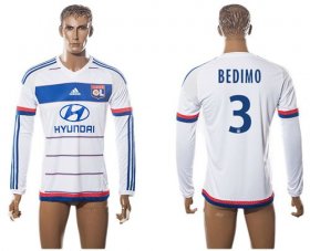 Wholesale Cheap Lyon #3 Bedimo Home Long Sleeves Soccer Club Jersey