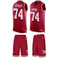 Wholesale Cheap Nike 49ers #74 Joe Staley Red Team Color Men's Stitched NFL Limited Tank Top Suit Jersey