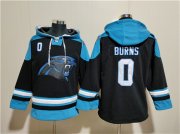 Cheap Men's Carolina Panthers #0 Brian Burns Black Ageless Must-Have Lace-Up Pullover Hoodie