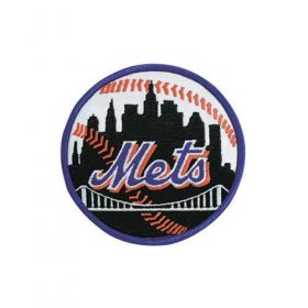 Wholesale Cheap Stitched New York Mets Road Sleeve Patch (Blue Border)