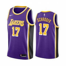 Wholesale Cheap Los Angeles Lakers #17 Dennis Schroder Purple Statement Edition 2020 Transfer 2020-21 Jersey