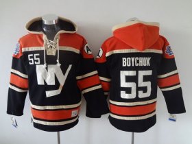 Wholesale Cheap Islanders #55 Johnny Boychuk Dark Blue Sawyer Hooded Sweatshirt Stitched NHL Jersey