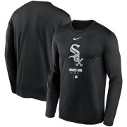 Wholesale Cheap Men's Chicago White Sox Nike Black Authentic Collection Legend Performance Long Sleeve T-Shirt