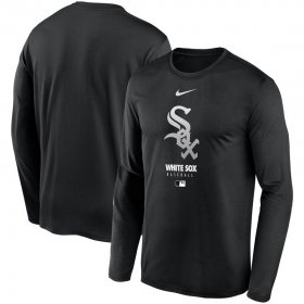 Wholesale Cheap Men\'s Chicago White Sox Nike Black Authentic Collection Legend Performance Long Sleeve T-Shirt