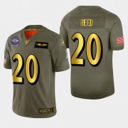 Wholesale Cheap Baltimore Ravens #20 Ed Reed Men's Nike Olive Gold 2019 Salute to Service Limited NFL 100 Jersey