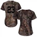 Wholesale Cheap Yankees #23 Don Mattingly Camo Realtree Collection Cool Base Women's Stitched MLB Jersey