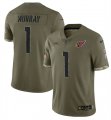 Wholesale Cheap Men's Arizona Cardinals #1 Kyler Murray 2022 Olive Salute To Service Limited Stitched Jersey