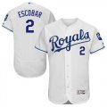 Wholesale Cheap Royals #2 Alcides Escobar White Flexbase Authentic Collection Stitched MLB Jersey