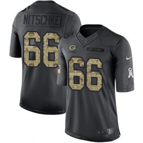 Wholesale Cheap Nike Packers #66 Ray Nitschke Black Men\'s Stitched NFL Limited 2016 Salute To Service Jersey