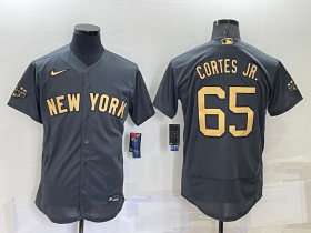 Wholesale Men\'s New York Yankees #65 Nestor Cortes Jr Grey 2022 All Star Stitched Flex Base Nike Jersey