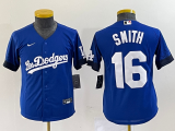 Wholesale Cheap Women's Los Angeles Dodgers #16 Will Smith Blue Stitched Cool Base Nike Jersey