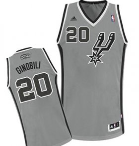 Wholesale Cheap San Antonio Spurs #20 Manu Ginobili Gray Swingman Jersey