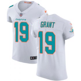 Wholesale Cheap Nike Dolphins #19 Jakeem Grant White Men\'s Stitched NFL Vapor Untouchable Elite Jersey