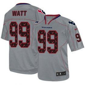 Wholesale Cheap Nike Texans #99 J.J. Watt New Lights Out Grey Men\'s Stitched NFL Elite Jersey