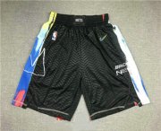 Wholesale Cheap Men's Brooklyn Nets NEW Black 2021 City Edition Swingman Stitched NBA Shorts