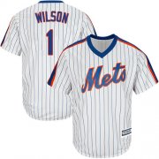 Wholesale Cheap Mets #1 Mookie Wilson White(Blue Strip) Alternate Cool Base Stitched Youth MLB Jersey