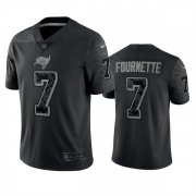 Wholesale Cheap Men's Tampa Bay Buccaneers #7 Leonard Fournette Black Reflective Limited Stitched Jersey