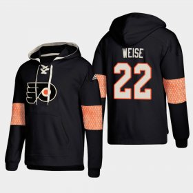 Wholesale Cheap Philadelphia Flyers #22 Dale Weise Black adidas Lace-Up Pullover Hoodie