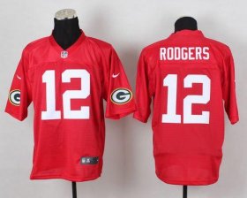 Wholesale Cheap Nike Packers #12 Aaron Rodgers Red Men\'s Stitched NFL Elite QB Practice Jersey