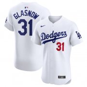 Cheap Men's Los Angeles Dodgers #31 Tyler Glasnow White Home Elite Stitched Jersey