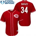Wholesale Cheap Reds #34 Homer Bailey Red Cool Base Stitched Youth MLB Jersey