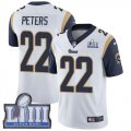Wholesale Cheap Nike Rams #22 Marcus Peters White Super Bowl LIII Bound Men's Stitched NFL Vapor Untouchable Limited Jersey