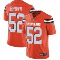 Wholesale Cheap Nike Browns #52 Preston Brown Orange Alternate Men's Stitched NFL Vapor Untouchable Limited Jersey