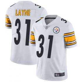 Wholesale Cheap Nike Steelers #31 Justin Layne White Men\'s Stitched NFL Vapor Untouchable Limited Jersey