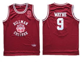 Wholesale Cheap Hillman College Theater Dwayne Wayne Red Stitched Movie Jersey