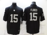 Wholesale Cheap Men's Las Vegas Raiders #15 Tom Flores Black 2021 Vapor Untouchable Stitched NFL Nike Limited Jersey