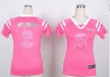 Wholesale Cheap Nike Seahawks #3 Russell Wilson Pink Women's Stitched NFL Elite Draft Him Shimmer Jersey