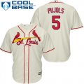 Wholesale Cheap Cardinals #5 Albert Pujols Cream Cool Base Stitched Youth MLB Jersey