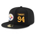 Wholesale Cheap Pittsburgh Steelers #94 Lawrence Timmons Snapback Cap NFL Player Black with Gold Number Stitched Hat