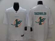 Wholesale Cheap Men's Miami Dolphins #1 Tua Tagovailoa White 2020 Shadow Logo Vapor Untouchable Stitched NFL Nike Limited Jersey