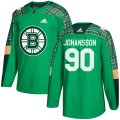 Wholesale Cheap Adidas Bruins #90 Marcus Johansson adidas Green St. Patrick's Day Authentic Practice Stitched NHL Jersey