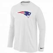 Wholesale Cheap Nike New England Patriots Logo Long Sleeve T-Shirt White
