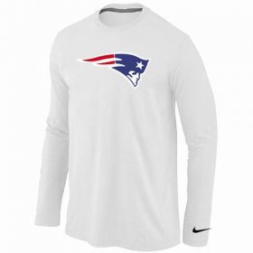 Wholesale Cheap Nike New England Patriots Logo Long Sleeve T-Shirt White