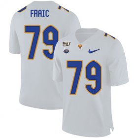 Wholesale Cheap Pittsburgh Panthers 79 Bill Fralic White 150th Anniversary Patch Nike College Football Jersey