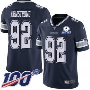 Wholesale Cheap Nike Cowboys #92 Dorance Armstrong Navy Blue Team Color Men's Stitched With Established In 1960 Patch NFL 100th Season Vapor Untouchable Limited Jersey