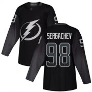 Cheap Adidas Lightning #98 Mikhail Sergachev Black Alternate Authentic Youth Stitched NHL Jersey