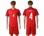 Wholesale Cheap Portugal #4 Miguel Home Soccer Country Jersey