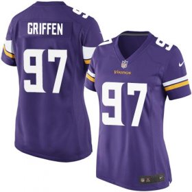 Wholesale Cheap Nike Vikings #97 Everson Griffen Purple Team Color Women\'s Stitched NFL Elite Jersey