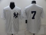 Wholesale Cheap Men's New York Yankees #7 Mickey Mantle No Name White Throwback Stitched MLB Cool Base Nike Jersey