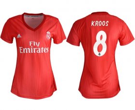 Wholesale Cheap Women\'s Real Madrid #8 Kroos Third Soccer Club Jersey
