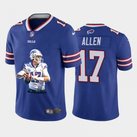 Wholesale Cheap Buffalo Bills #17 Josh Allen Men\'s Nike Player Signature Moves Vapor Limited NFL Jersey Royal Blue