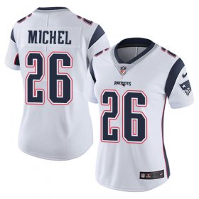 Wholesale Cheap Nike Patriots #26 Sony Michel White Women\'s Stitched NFL Vapor Untouchable Limited Jersey